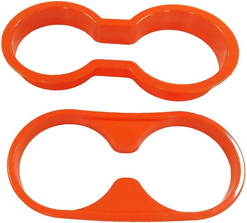 E-cowlboy 4PCS Interior Accessories Decoration Kit - Cover Trim & Holder Trim for Jeep Wrangler JK JKU 2011-2018 4-Door (Orange)...