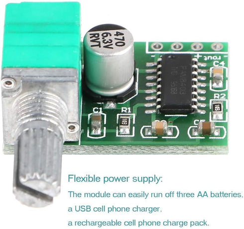 HiLetgo Mini 3W+3W DC 5V Audio Amplifier Handy Digital Power Amp Module Board Dual-Channel PAM8403 Stereo Amplifiers with Potentiometer for DIY Po...