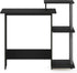 Furinno Efficient Home Laptop Notebook Computer Desk with Square Shelves, Black/Grey...