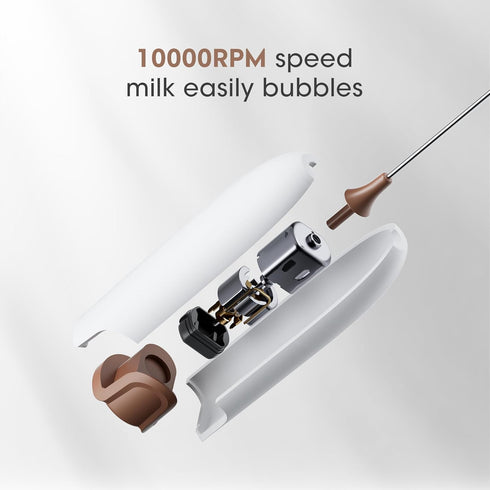 HeTian Handheld Electric Milk Frother, Battery Operated Froth Maker, Mini Blender & Electric Blender Coffee Milk Frother Perfect for Bulletproof C...