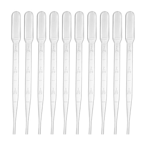 YOKIVE 20 Pcs Disposable Pipette, Lab Dropper with Tapered Tip | Transfer Liquid, Great for Laboratory, Chemistry, Art Project (Clear White, 3ML)...