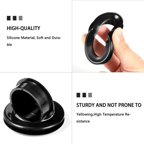 2 Pieces Silicone Patio Table Umbrella Hole Ring Plug and Cap Set for Outdoors Patio Garden Table Deck Yard, 2inch(Black)...