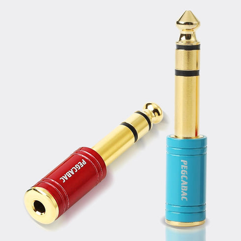 2 PCS 1/4'' Male to 1/8'' Female Stereo Headphone Adapter Connect Cable, 1/4'' to 1/8'' Adapter 6.35mm Male to3.5mm Jack Stereo Female Adapter Con...