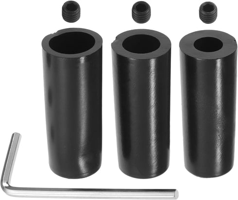 ACROPIX Black Faux Leather 5 Speed Manual Gear Shift Knob Universal Stick Shifter Lever Head Ball with Adapters - Pack of 4...