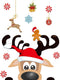 24 Pcs Christmas Magnet Party Decoration, Animated Christmas Fridge Magnet Set, Reindeer Refrigerator Stickers Holiday Decorations for Fridge, Doo...