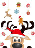 24 Pcs Christmas Magnet Party Decoration, Animated Christmas Fridge Magnet Set, Reindeer Refrigerator Stickers Holiday Decorations for Fridge, Doo...