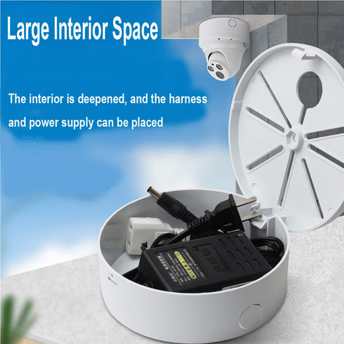 2 Pack Camera Junction Box,Universal Bullet Security Camera Mount Box, Bracket Hide Cable,Outdoor Camera Cover, Base Junction Box for CCTV Cameras...