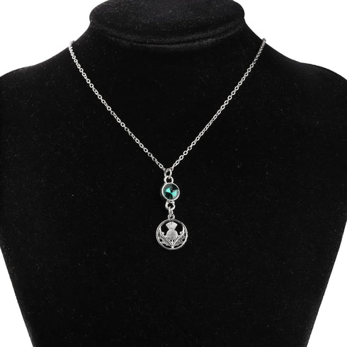 WSNANG Scottish Thistle Necklace Scottish Gifts for Women Thistle Pendant Necklace Scottish Blessing Jewelry...