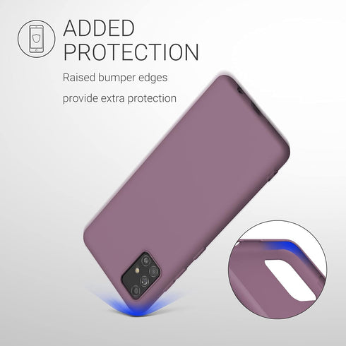kwmobile Case Compatible with Samsung Galaxy A51 Case - Soft Slim Protective TPU Silicone Cover - Grape Purple...