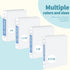 SUNEE 3 Ring Binder 1/2 Inch 4 Pack, Clear View Binder Three Ring PVC-Free (Fit 8.5x11 Inches) for School Binder or Office Binder Supplies, White ...
