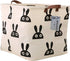 Square Storage Bins Canvas Collapsible Storage Basket with Handles - Organizer for Nursery, Kid's Toys & Laundry, Gift Baskets (Rabbit)...