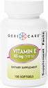 GeriCare Vitamin E Supplement 45 mg (100 IU) Softgels, Supports Skin, Brain & Immune Health, 100 Count (Pack of 1)...