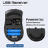 2.4GHz Silent Wireless Mouse, 1200 DPI Optical Sensor Cordless Mouse with USB Receiver, Ergonomic Grips, Portable Travel Computer Mouse for Laptop...