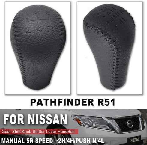 Gear Shift Knob Lever Switch Shifter Knob for N-ISSAN Navara D40 Frontier Double Cab 2005-2015 Manual Shift Handle (5R Speed)...