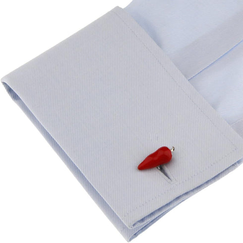 Spicy Chili Red Hot Pepper Chef Cook Pair Cufflinks in a Presentation Gift Box & Polishing Cloth...