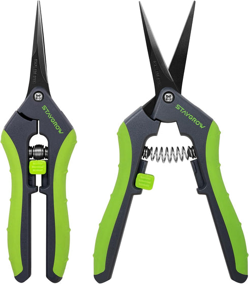 2pcs 6.5" Pruning Shears for Gardening, Ultra Sharp Garden Scissors for Precise Cuts, Stainless Steel Bonsai Clippers with Spring Loaded, 6.5 Inch...