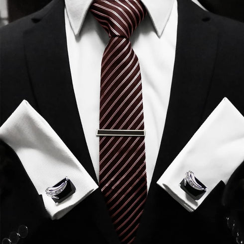 Black Men‘s Cufflinks Business Dresses Wedding Cufflinks For Men Rhinestones With Black Glass And Crystal Elements Men's Jewellery...