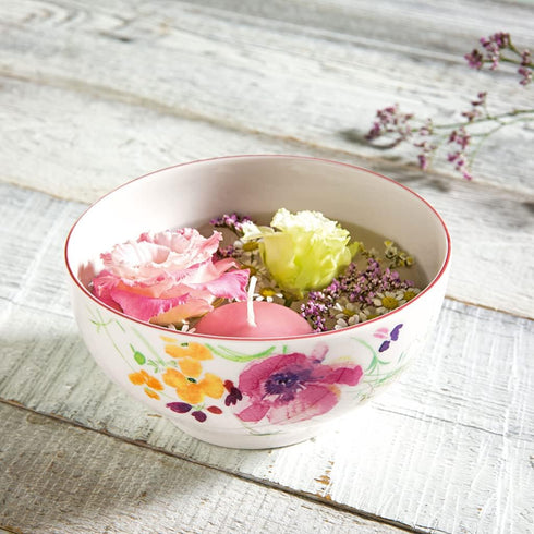 Villeroy & Boch Mariefleur Basic French Rice Bowl, 25 oz, Premium Porcelain, White/Multicolored...