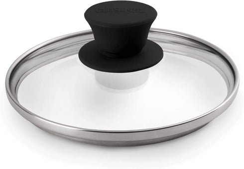 Cuisinel Glass Lid - 6"-inch/15.24-cm/158mm - Compatible with Lodge - Fully Assembled Tempered Replacement Cover - Oven Safe for Skillets Pots Pan...