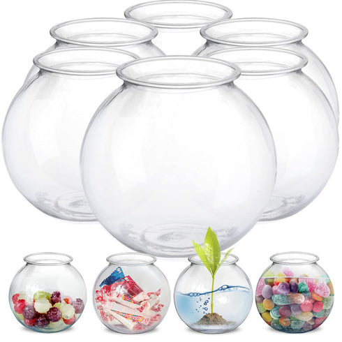 Kicko Plastic Ivy Bowls - 6 Pack of 16 Oz. Tub - Perfect for Home Decor, Centerpiece, Carnival Game Accessory, Ornament Holder, Party Supplies, Sw...