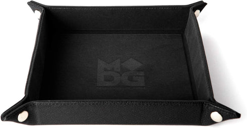 FanRoll by Metallic Dice Games Fold Up Velvet Dice Tray w/PU Leather Backing: Black, Role Playing Game Dice Accessories for Dungeons and Dragons...