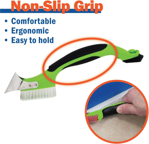 Warner Manufacturing 3-in-1 Caulk Tool for Easy Removal and Application, Scraper, Brush and Applicator,Green...