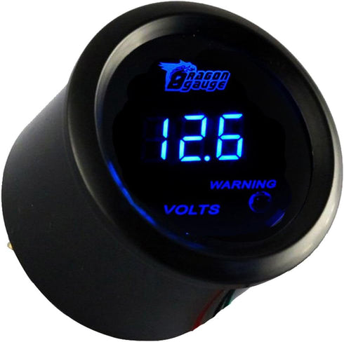 ESUPPORT Car 2" 52mm Digital Volt Voltage Gauge Blue LED...