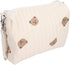 Outdoor Diaper Bag, Convenient Cotton Cloth Large Capacity Diaper Storage Bag Multifunctional Reusable Portable for Travel for Mother(Bear embroid...