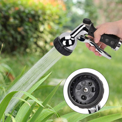 Water Hose Nozzle Sprayer, Hand Sprayer with 7 Spray Patterns High Pressure Garden Hose Spray Nozzle for Watering Plants Washing Cars Showering Pe...