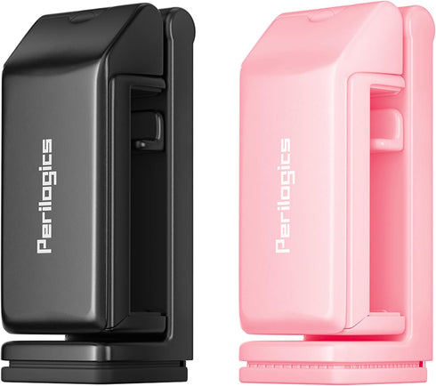 Perilogics Airplane Phone Holder Mount Universal in Flight Hands Free Viewing with Multi-Directional Dual 360 Degree Rotation (Black/Pink)...