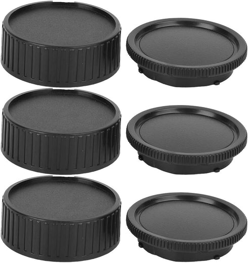 3 * Lens & 3 * Camera Body Rear Lens Cover for Leica M Mount - Black...