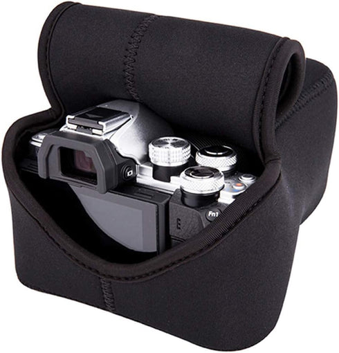 JJC Black Ultra Light Neoprene Camera Case for Fujifilm Fuji X-T100 X-T30 X-T20 X-T10 +50-200mm/50-230mm Lens, Pouch Bag for Olympus E-PL8 E-M5II ...