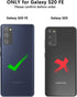Jiunai for Samsung Galaxy S20 FE Case Card Holder Wallet for 2 Cards CC IDs Holder Sliding Back Pocket Protective Dual Layer Rubber Cover Phone Ca...