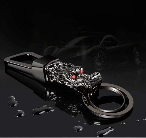 Dragon Loong Keychain Cool Car Fans Heavy Duty Zinc Alloy Metal Key Chain for Men and Women with Gift Box...