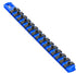 ERNST 13-Inch Socket Rail Organizer with 15 1/4-Inch Twist Lock Clips, Blue (8417-Blue-1/4)...