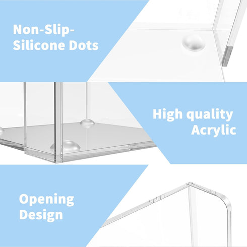 Sticky Note Holder, Clear Acrylic Notepad Holder for 3" x 3" Sticky Note Storage,Acrylic Sticky Note Dispenser for Classroom and Office Desk Organ...
