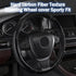 2PCS Car Steering Wheel Protector, Anti-Slip Carbon Fiber Steering Wheel Cover, Black, Suitable for Most Cars...