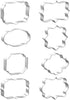 Fancy Plaque Cookie Cutters Set of 8 pcs, Stainless Steel Wedding Frames Shaped Fondant Cutter Molds Baking DIY...