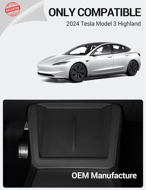 BASENOR 2024 Newest Tesla Model 3 Highland Center Console Wireless Charger Mat Silicone Cover Wireless Charging Phone Pad for Tesla Interior Acces...