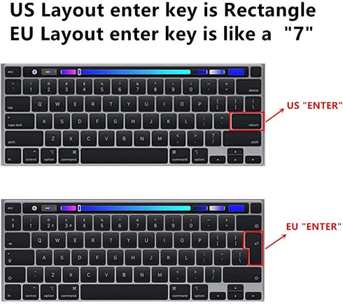 Se7enline Compatible with MacBook Keyboard Cover for 2019-2021 Mac Pro 13 inch & 2020-2024 Mac Pro 16 inch Keyboard Protector MacBook Pro A2141/A2...
