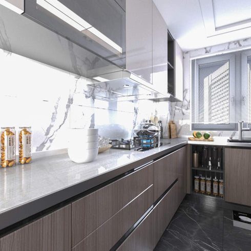 Silver Contact Paper [Thicken Stainless Steel Metallic Feel Waterproof Oil-Proof Peel and Stick Wallpaper for Kitchen Cabinet Dishwasher Refrigera...