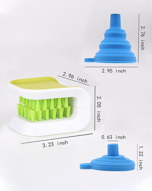 Blade Knife Cleaner 2PCS Kitchen Washing Brush Chopsticks Cutlery Cleaning Brush Double-Sided Knife Scrubber...
