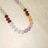 Beaded Gemstone Necklace for Women,Trendy Boho Colorful Rainbow Beaded Choker Necklace,Natural Stone Necklace Surfer Beach Necklace,Summer Handmad...