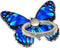 Cell Phone Ring Holder, Butterfly Phone Ring Grip Stand 360°Rotation Finger Ring Kickstand Compatible with iPhone,All Android Smartphone (Blue)......