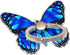 Cell Phone Ring Holder, Butterfly Phone Ring Grip Stand 360°Rotation Finger Ring Kickstand Compatible with iPhone,All Android Smartphone (Blue)......