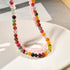 Beaded Necklace for Women,Natural Gemstone Necklace for Women,Colorful Bead Choker Necklace Handmade Surfer Beach Necklace Trendy Jewelry Gift for...