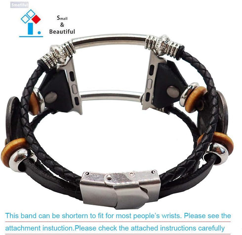 Luxury Bands for Women Mother,Sport Men's Band Compatible with Apple Watch Series 1/2/3/4/5 38mm 40mm,Classic Black ropes,Copper Leo...