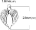 JGFinds Angel Wings Charms - 30 Pack Silver Tone for DIY Jewelry Making Supplies, Small 7/8 Inch Metal Wings for Bracelet, Necklace, Earrings or A...