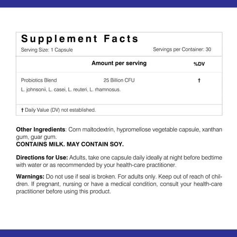 Probiotics for The Immune System with 4 Strains and 25 Billion CFUs - 30 Days Supply Probioseries Defense Forte...