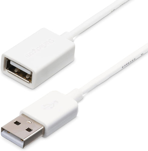 StarTech.com 1m White USB 2.0 Extension Cable Cord - A to A - USB Male to Female Cable - 1x USB A (M), 1x USB A (F) - White, 1 Meter (USBEXTPAA1MW...